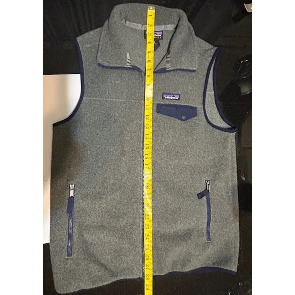 Patagonia Snap T Vest Women Synchilla Grey Fleece Full Zip Forge Athletic Boho S - Picture 4 of 12